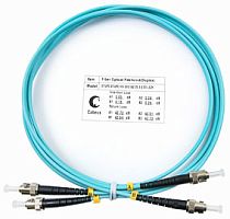 Cabeus FOP-50-ST-ST-2m Шнур оптический duplex ST-ST 50/125 mm OM3 2м LSZH | код 7368c | Cabeus