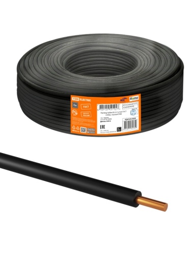 Провод ПуВнг(А)-LS 1х4,0 ГОСТ (на катушке 450м), черный TDM | код SQ0124-0104 | РЭМЗ ТМ Провод ПуВнг(А)-LS 1х4,0 ГОСТ (на катушке 450м), черный TDM | код SQ0124-0104 | РЭМЗ ТМ