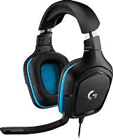 Наушники с микрофоном Logitech G431 черный/синий 2м мониторные оголовье (981-000772) | код 1964098 | Logitech