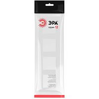 Рамка для розеток и выключателей Серия 12 12-5204-01М на 4 поста, Классик, белый матовый | код Б0067764 | ЭРА