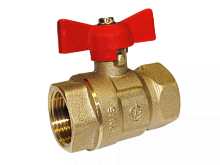 Кран шаровой Ду15 Ру16 ВВ полнопроходной бабочка, латунный | код 103212 | Галлоп