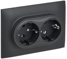 SKANDY Роз. 2-я с з/к без з/ш 16А сб. SK-R08T титан IEK | код SK-R21-16-K48-F | IEK