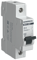 Авт. выкл. ВА47-29М 1P 1А 4,5кА D GENERICA | код MVA21-1-001-D-G | GENERICA by IEK