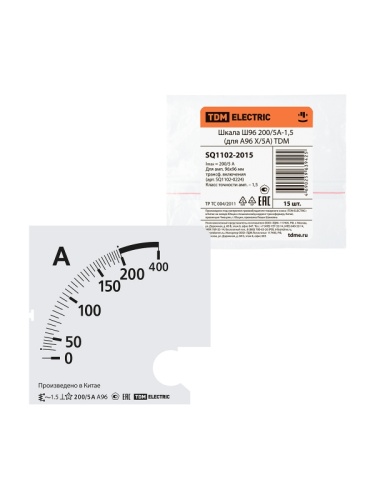 Шкала Ш96 200/5А-1,5 (для А96 Х/5А) TDM | код SQ1102-2015 | TDM