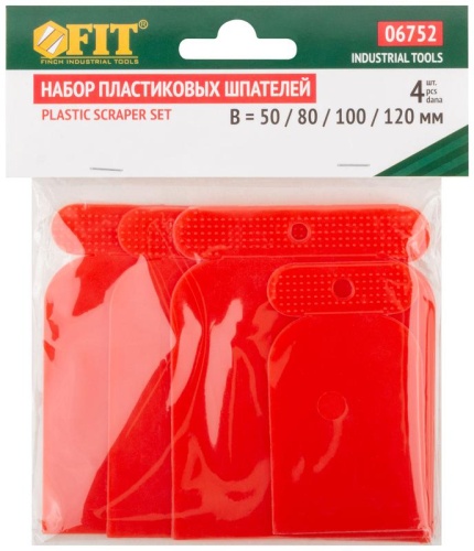Шпатель пластиковый набор 4шт "Япончик" 50/80/100/120мм FIT 06752 фото 3 Шпатель пластиковый набор 4шт "Япончик" 50/80/100/120мм FIT 06752 фото 3