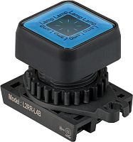 Световой индикатор L2RR-L4BD, квадратный ?30мм цвет синий 12...24В пост./ 50-60Гц, монтажное отверстие ?22/25мм | код A8026-A5550009693 | РЕЛЕ И АВТОМАТИКА