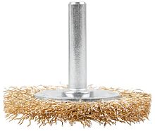 Щетка для дрели, Плоская, латунированная витая проволока 0,3 мм, 50 мм, блистер, Profi | код 82-914 | FIT