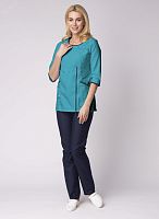 Костюм женский Вояж (ткань ТиСи), светло-бирюзовый/темно-синий, 56-58 170-176 | код 87472666 | Факел