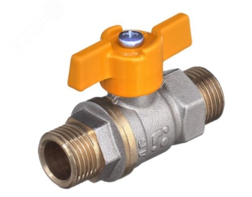 Кран шаровой 11Б27П Ду20 А12/1 газ НН бабочка PN40 | код БАЗ.А12.1.20.PN40 | БАЗ