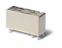 Низкопрофильное миниатюрное электромеханическое реле, монтаж на печатную плату, выводы с шагом 5мм, 1NO 16A, контакты AgCdO, катушка 48В DС, влагозащита RTIII | код 436190482301 | FINDER