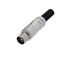 Разъем штекер TV никель без пайки REXANT | код 05-2012 | REXANT