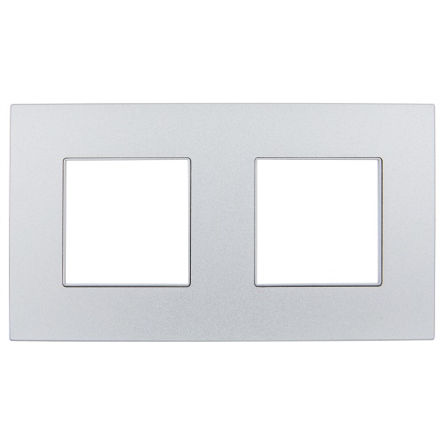 SKANDY Рамка 2-мест. SK-F32S металл сереб. IEK | код SK-M22-M-K23 | IEK фото 3