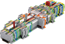 Клемма push-in проходная, 6 мм?, красная MTP-6RD | код 136807 | MEYERTEC