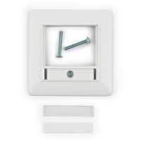 Рамка для розетки квадратная 80x80 евро белая с металл.прокладкой | код NCA-FWP-A | Cablexpert