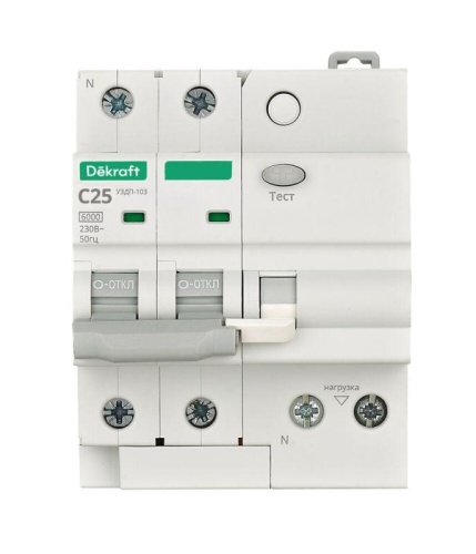 Устройство защиты от дугового пробоя 2п 25А УЗДП-103 6кА DEKraft 19091DEK