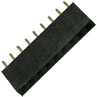 Гнездо для плат 2.54 мм RUICHI PBS-1x09 (PBS-09)шаг 2.54 мм, 9 контактов | код 58350 | Ruichi