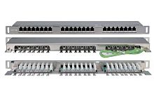 Патч-панель высокой плотности 19' 0.5U 24 порта RJ45 категория 5E Dual IDC экранированная | код 244077 | Hyperline