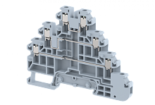 Клемма, проходная винтовая 2,5 мм2, с диодом, на 2 подключения, красная TQ2.5-D-RED | код 1202500012 | Elmex