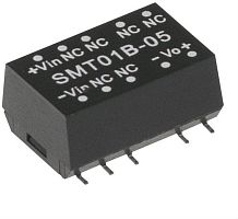 Источник питания DC-DC, 1Вт, вход 36…72В, выход 5В/200мА, изоляция 1500В DC, SMD-корпус, -40…+90С | код SMT01C-05 | MeanWell