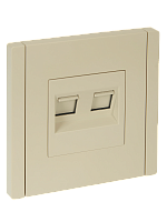 FORTE&PIANO Роз. двойная RJ11+RJ45 кат.5E FP435 ван. IEK | код FP-KT20-O-1-K10 | IEK