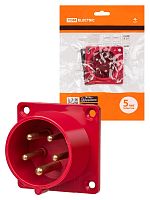 Вилка 615 скрытая 3Р+РЕ+N 16А 380В IP44 TDM | код SQ0607-0003 | TDM