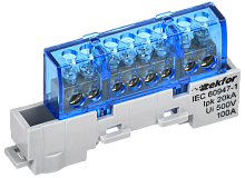 TEKFOR Шина N ноль изолированная на универсальном держателе 6х9-8-С IEK | код TF-NN10-08-KL-K07 | IEK