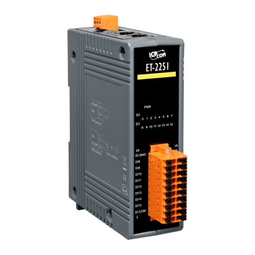 ET-2251 CR Ethernet I/O Module with 2-port Ethernet Switch, 16-ch wet contact and dry contact DI (RoHS) | код 00-06106667 | ICP DAS ET-2251 CR Ethernet I/O Module with 2-port Ethernet Switch, 16-ch wet contact and dry contact DI (RoHS) | код 00-06106667 | ICP DAS