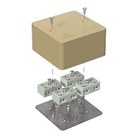 Коробка огнестойкая разветвительная для кабель-канала 40-0460-FR6.0-4-8-Р Е15-Е60 RAL1001 85х85х45 (44 шт/кор) Промрукав | код 40-0460-1001-FR6.0-4-8-Р | ПРОМРУКАВ