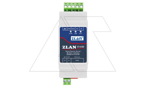 Преобразователь интерфейсов ZLAN5143D, RS-485 в Ethernet, 1xRS-485, Modbus Gateway, MQTT Gateway, 24VDC | код ZLAN5143D | ZLAN