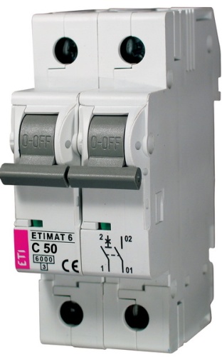 Автоматический выключатель ETIMAT 6 1p+N С 50А (6 kA) | код 002142521 | ETI Автоматический выключатель ETIMAT 6 1p+N С 50А (6 kA) | код 002142521 | ETI