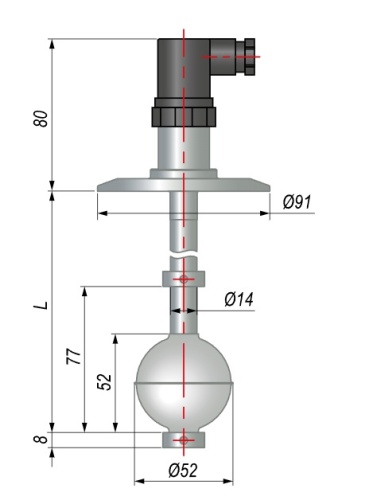 Датчик уровня поплавковый ПДУ-3Н.1.150.К.CL65 | код 133098 | ОВЕН