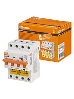 Диф.автомат АД4P 4Р С50 30-100-300мА 6кА тип АС TDM | код SQ0204-0634 | TDM