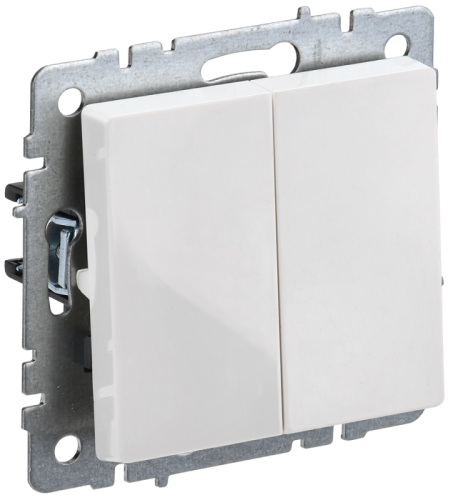 BRITE Выключ. 2-кл. прох. 10А ВС10-2-6-БрБ бел. | код BR-V22-0-10-K01-PRO | IEK BRITE Выключ. 2-кл. прох. 10А ВС10-2-6-БрБ бел. | код BR-V22-0-10-K01-PRO | IEK