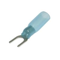 Наконечник кабельный вилочный изолированный RUICHI SV2-5 HST, 27 А, 16-14 AWG, синий, латунь луженая | код 108134 | Ruichi