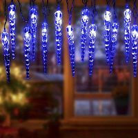 Гирлянда светодиодная "Нить" "Сосульки" 3.8м 20LED син. IP20 220В дл. провода 2.5м Эра Б0055995