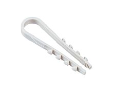 Дюбель-хомут для круглого кабеля белый 11-18Jazzway (100 шт/уп) | код 5054806 | JazzWay