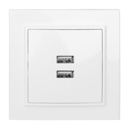 Минск Розетка USB 2-местная СП 2,1А белая | код ERR-2USB-100 | EKF Минск Розетка USB 2-местная СП 2,1А белая | код ERR-2USB-100 | EKF