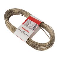 Трос стальной в ПВХ оплетке d=2,5 мм, прозрачный (моток 20 м) REXANT | код 09-5125 | REXANT