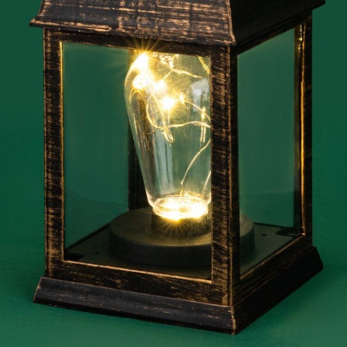 Фонарь декоративный 10.5х10.5х22.5см тепл. бел. со свечкой корпус бронз. Neon-Night 513-053 фото 2 Фонарь декоративный 10.5х10.5х22.5см тепл. бел. со свечкой корпус бронз. Neon-Night 513-053 фото 2