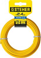 Леска для триммера круг, 2.4 мм, 15 м | код 75001-2.4 | Steher