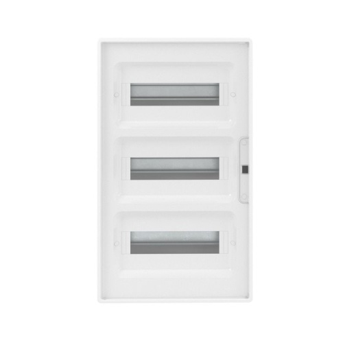 Щиток встраиваемый FRAME 36мод. с прозр. дверцей с 4 шинами PEN (2шт на 8 отверст. и 2шт на 10 отверст.) бел. DKC F36B1WT фото 2