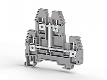 309 319, Клеммник 2-х ярусный 4мм.кв., с внутр.перемычкой, (серый), PIK4NK/NM Серия V0 | код 0.0.0.3.09319 | KLEMSAN
