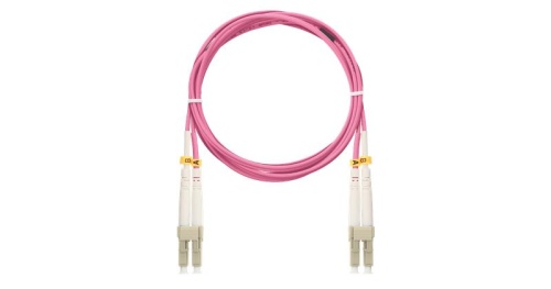 Шнур волоконно-оптический соединительный многомод. 50/125мкм стандарта ОM4 LC/UPC-LC/UPC двойн. LSZH нг(A)-HFLTx 2мм маджента 2м NIKOMAX NMF-PC2M4C2-LCU-LCU-002