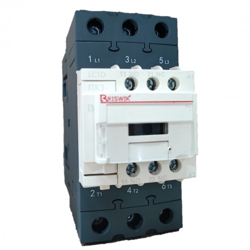 Контактор Briswik ПК3-06511400LC1D 65А 400V/AC 1НО/1НЗ | код LC1D06511V7.BR | Briswik