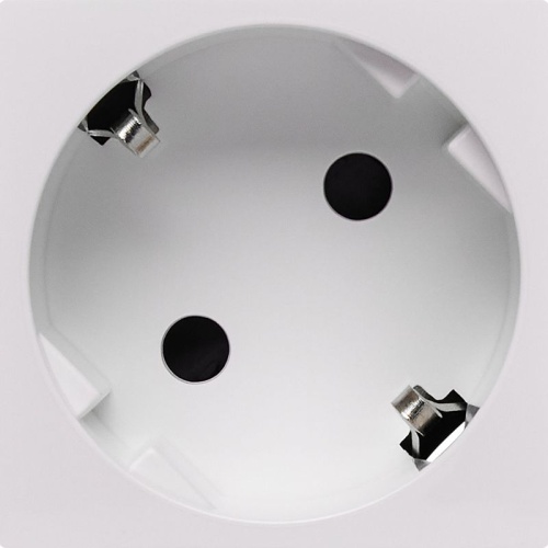 Розетка с заземлением - безвинтовые зажимы - со шторками 16А 250В - 45°- 2 модуля - белый | код 4521059 | Legrand