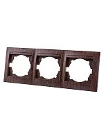 Рамка 3-х постовая горизонтальная венге Лама TDM | код SQ1815-0431 | TDM