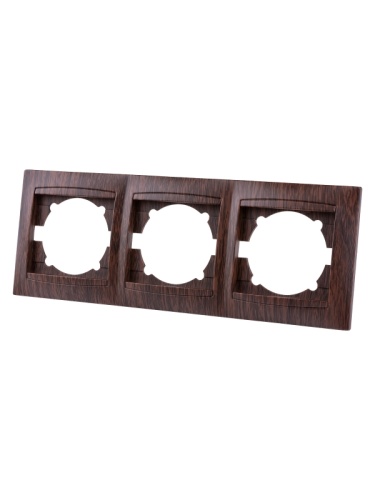 Рамка 3-х постовая горизонтальная венге Лама TDM | код SQ1815-0431 | TDM