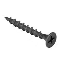 Саморез гипсокартон-дерево RUICHI 3,5х25 мм, шлиц крестовой типа Pz2 (Ph), фосфатированная сталь, черный | код 111077 | Ruichi