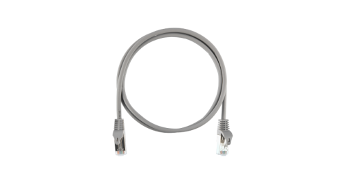 Коммутационный шнур NIKOMAX Essential Line F/UTP 4 пары, Кат.5е (Класс D), 100МГц, 2хRJ45/8P8C, T568B, заливной, с защитой защелки, многожильный, BC (чистая медь), 26AWG (7x0,150мм), LSZH нг(А)-HFLTx, серый, 1м | код NMC-PC4SD55B-ES-010-C-GY (0) Бре