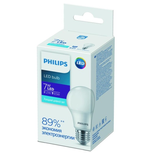 Лампа светодиодная Ecohome LED Bulb 7W E27 6500К 1PF | Код. 929002299167 | Philips